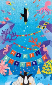 可愛らしい誕生日メッセージカード♪